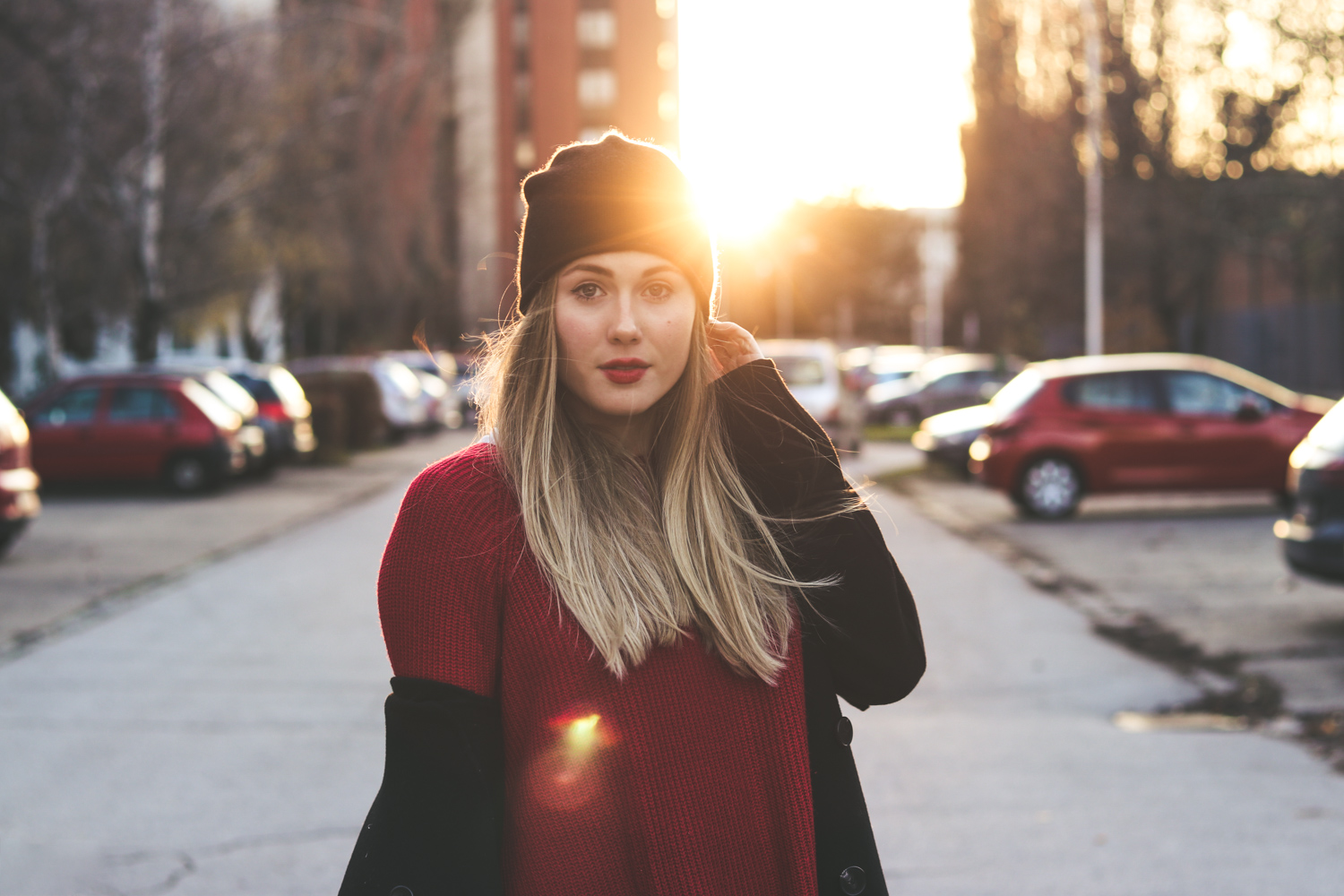 Outfit: Red Winter Sunset auf dem österreichischen Lifestyle Blog Bits and Bobs by Eva