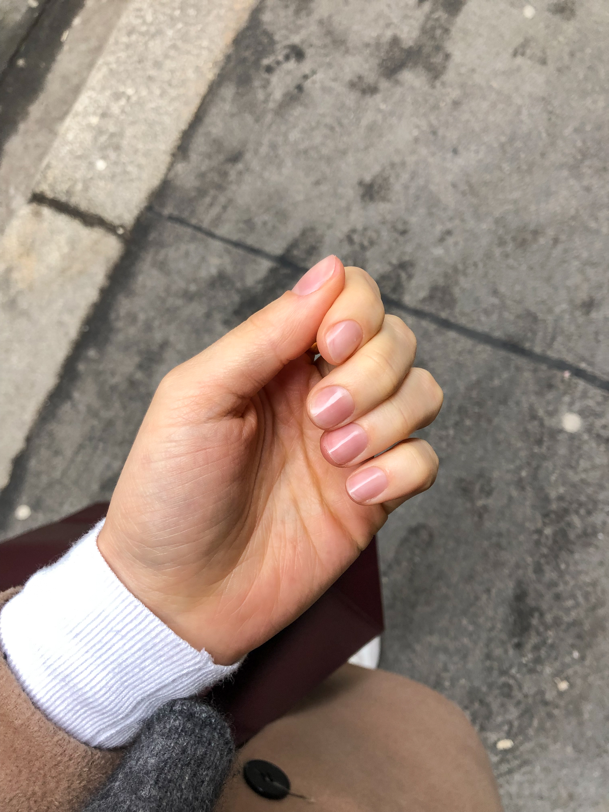 Shellac Pause So sehen meine Nägel nach einer japanischen Maniküre (normale Maniküre mit anschließender Politur aus Kieselerde und Bienen- & Wollwachs) aus.